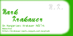 mark krakauer business card
